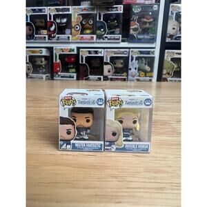 LE BITTY Invisible Woman & Mr. Fantastic Funko Pops Marvel MCU F4 Four SDCC 4